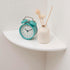 Corner Shelf, Solid Oak Wood Floating Corner Shelf Wall Mount Round End