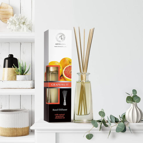 Reed Diffuser Grapefruit 3.4 Fl Oz | Aromatherapy Air Freshener with Grapefruit Essential Oil for Home Fragrance