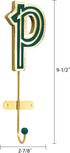 COLLECTIVE HOME Monogram Wall Hooks, Wall Mounted Hooks for Hanging, Decorative Wall Hangers for Coat, Scarf, Bag (P)