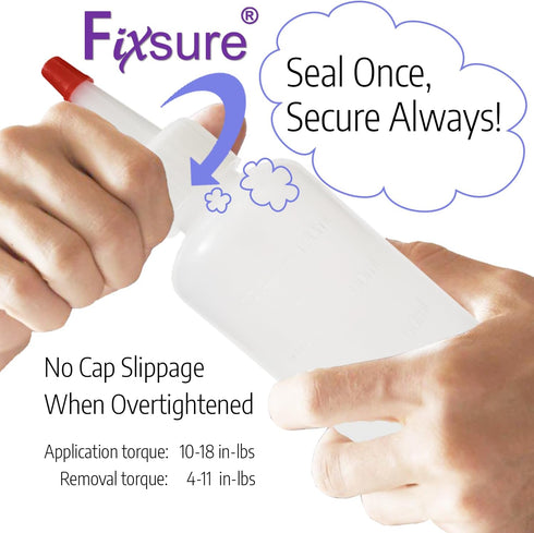 4 Oz (1) FIXSURE Plastic Squeeze Bottles with Red Tip Cap, Squirt Bottle For Ketchup, BBQ, Sauces, Syrup, Condiments
