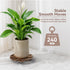 Lissomballon 2 Pack 12IN 360 Plant Stand Indoor and Outdoor, Premium Wooden Plant Caddy with Wheels, Heavy Duty Plant