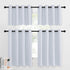 NICETOWN Greyish White Tiers Kitchen Curtains, Room Darkening Energy Efficient Grommet-Top Panels for Short Windows