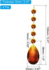 5 Pack 135mm PATIKIL Teardrop Crystal Chandelier, Length Prisms Part Dark Amber