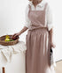 Cotton Pleated Apron - Retro Waterdrop Proof Garden Cleaning Pinafore Dress
