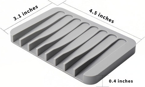 Eduftis 2Pcs Self Draining Soap Dishes, Soap Dish for Bathroom Sink, Premium Silicone Soap Holder, Bathroom, Kitchen