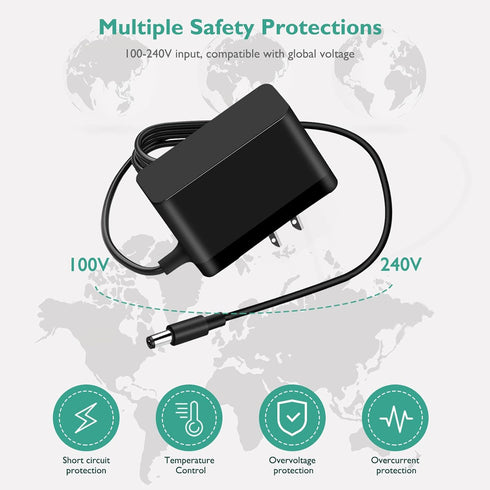 Charger Compatible with PRETTYCARE W100 W200 W300 20KPa Cordless Vacuum Cleaner Replacement Adapter Compatible with ORFELD H01 EV679 V20 H20A CX11 EV660 EV696P RB666 RB680 Power Supply Cord