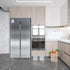 Silver Contact Paper, Thicken Stainless Steel Metallic Waterproof Peel and Stick Wallpaper for Kitchen Cabinets and