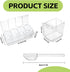 Clear Seasoning Box, 2 Pieces Clear Seasoning Box with Spoon 8 Pieces Kitchen Spice Pots for Spice Salt Sugar Pepper, Acrylic Spice Storage Containers Condiment Jars with Lid and Spoon (transparent)