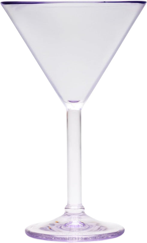G.E.T. Heavy-Duty Shatterproof Plastic Martini Glasses, 10 Ounce, Clear, Set of 4