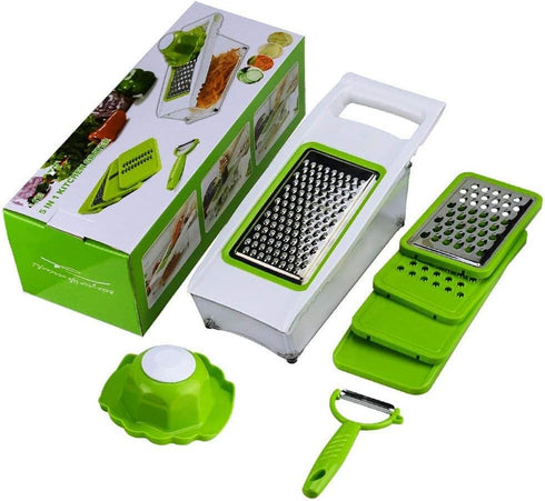 Mandoline Slicer Vegetable Potato Slicer - HaetFire Grater Cutter with 5 Interchangeable Sharp Blades