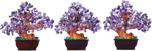 MANIFO Amethyst Crystal Tree, Reiki Healing Gemstone Money Tree Feng Shui Crystals Home Office Luck Decoration