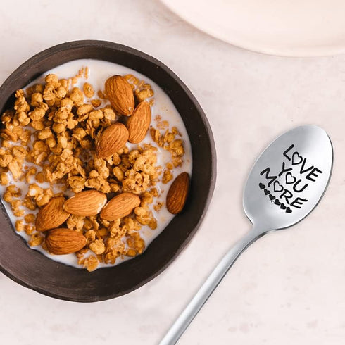 Love You More Spoon Gifts for Couples, Anniversary Valentine Gifts for Husband Wife Boyfriend Girlfriend