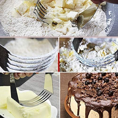 Dough Blender, Top Professional Pastry Cutter with Heavy Duty Stainless Steel Blades - Medium Size Black