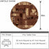 AOYEGO 60 Inch Coffee Themed Table Cloth Restaurant Mocha Latte Milk Classic Scribble Round Tablecloth for Dining Room
