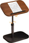 Small End Table for Couch, 360 Swivel/180 Flip-Over Panel/Adjustable Height Design C-Shaped