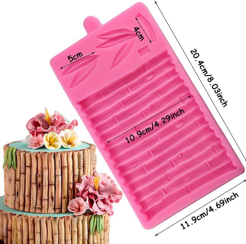 2Pcs/Set 3D Panda & Bamboo Silicone Molds, Cake Decorating Tools for Fondant, Candy, Chocolate, and Soap