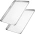Wildone Set of 2 Stainless Steel Baking Sheets, 10 x 8 x 1 inch Cookie Sheet Baking Pans, Non Toxic & Easy Clean