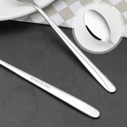 Obstnny 12 Pieces Long Handle Ice Tea Spoons, Stainless Steel Mixing Spoons