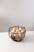 Countertop Fresh Eggs Collecting Basket With HandleVintage Style Metal Wire Eggs Holder Basket for Kitchen Storage Bin