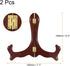 uxcell 2pcs 6.3" Easel Plate Holder, Wood-like Plastic Folding Display Stand Brown for Decorative Picture Frame