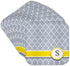 3dRose CST_154585_2 Your Personal Name Initial Letter S Monogrammed Grey Quatrefoil Pattern, Set of 8 Soft Coasters.
