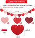 JOZON 4 Pack Felt Heart Valentine’s Day Garland Banner Decorations for Anniversary Wedding Engagement Party (Red, Pink,