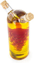 Fox Run Grape Motif Oil and Vinegar Cruet Dispenser Bottle, Clear Borosilicate Glass