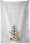 Caroline's Treasures BB1623WTKT Christmas Tree and Chihuahua White Kitchen Towel Set of 2, Decorative Bathroom Hand