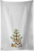 Caroline's Treasures BB1623WTKT Christmas Tree and Chihuahua White Kitchen Towel Set of 2, Decorative Bathroom Hand