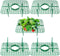 Qumenan 5 Pack Strawberry Plant Support Square Strawberry Supports for Garden Green Holder