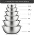 JoyJolt Stainless Steel Mixing Bowl Set of 6 Bowls. 5qt Large to 0.5qt Small Metal Bowl. Kitchen, Cooking and Storage Nesting Dough, Batter Baking Bowls by JoyJolt