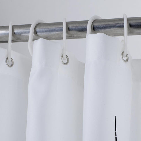 Waterproof Grey Tree Shower Curtain Fabric with Hooks, 72x72 INCH