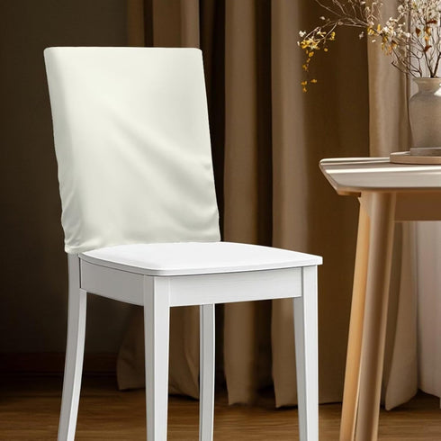 Set 6 20 19 Inch Ivory Cover for Chair Back Dining Chair Covers of Soft Chair Back Covers Stretchable High Back Chair
