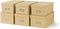 Soul & Lane Kraft Storage Boxes - Set of 6 (3 Large, 3 Medium), Keepsake Memory Organizers with Lids