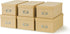 Soul & Lane Kraft Storage Boxes - Set of 6 (3 Large, 3 Medium), Keepsake Memory Organizers with Lids