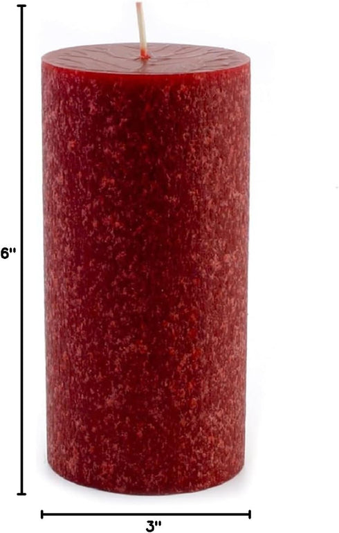 Root Candles Unscented Timberline Pillar Candle, 3 x 6-Inches, Garnet