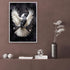 Kisappeared 24x36inch Vintage Gothic Wall Art White Crow Poster Print Canvas Victorian Style Dark Academia Room