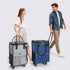 Small_41L) Reusable Grocery Bag on Wheels, Foldable Rolling Duffle Bag, Carry on Luggage Bag with Handle and Zipper