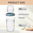 6 Pack 16 OZ Wells Overnight Oats Containers with Lids, Dual Layer Yogurt Containers with Dry and Wet Separation