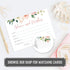 Set of 50 Double Sided Floral Advice and Wishes Cards for Bridal Shower, Baby Shower, Wedding, Graduation, and