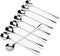 Long-handled Ice Tea Spoon, Cocktail Stir Spoons, Stainless Steel Coffee Spoons, Ice Cream Scoop Set of 8 (Silver)