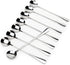 Long-handled Ice Tea Spoon, Cocktail Stir Spoons, Stainless Steel Coffee Spoons, Ice Cream Scoop Set of 8 (Silver)