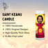 Keanu Celebrity Glass Jar Candle - Unscented Handmade Soy Wax Votive Candle, 8 Inch