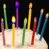 Birthday Cake Candles, Happy Birthday Colorful Candles with Holders Included (24 pcs)