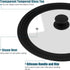 Universal Lid for Pots Pans and Skillets, Pan Cover Fit 6", 7", 8" Diameter Cookware, Silicone Replacement Pan Lid Pot Lids for Frying Pans, Cast Iron,Tempered Glass Lid by Komokeru