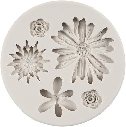 Chrysanthemum Flower Silicone Mold, Daisy Flower Fondant Molds for Cake Decoration, Cupcake Topper, Chocolate Candy,