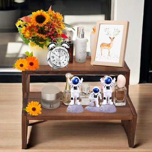 3 MRPAPA Tier Cupcake Stand & Wood Display Risers,for Food Desserts Stand Perfume Organizer Funko POP Collections