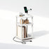 3-Tier Closet, Furinno JUST Night Stand, Turn-N-Tube Nightstand with Charging Station, Bedside Table, End Table, Side