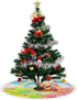 Kuziee Christmas Tree Skirt, 30 Inch Xmas Tree Ornament Spring Sweet Candy Cartoon Easter Party Decoration Tassels