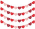 JOZON 4 Pack Felt Heart Valentine’s Day Garland Banner Decorations for Anniversary Wedding Engagement Party (Red, Pink,